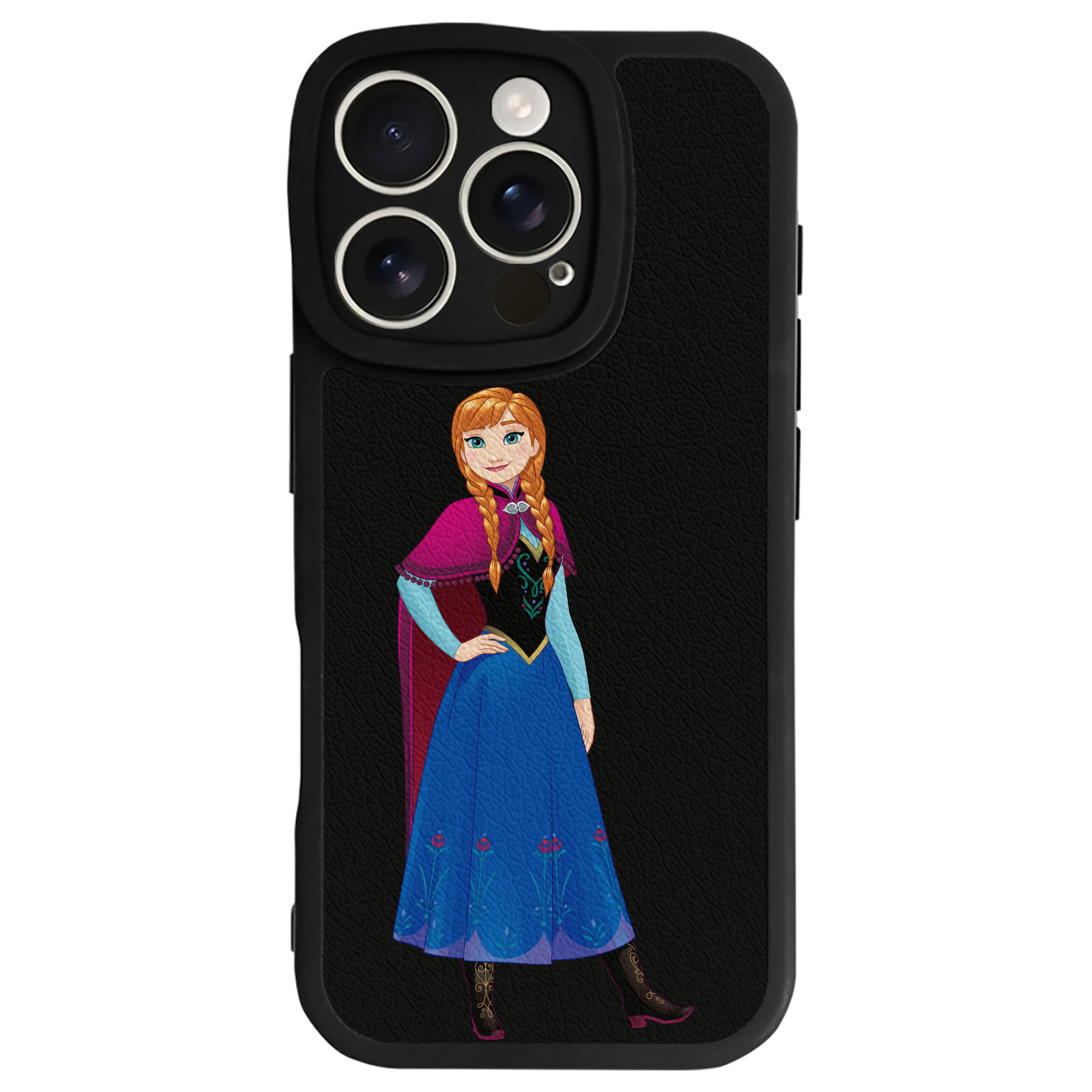 （画像用） アナと雪の女王 アンナ エルサ Frozen Anna Elsa 【iPhone 16シリーズ対応】シリコンスマホケース（レザー調） 材質：シリコン